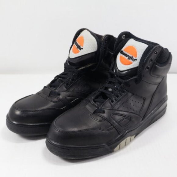 Georgia Boots Mens 9 M Black Steel Toe Shoes Work Hi Top Tie Oil Resistant - Picture 1 of 16